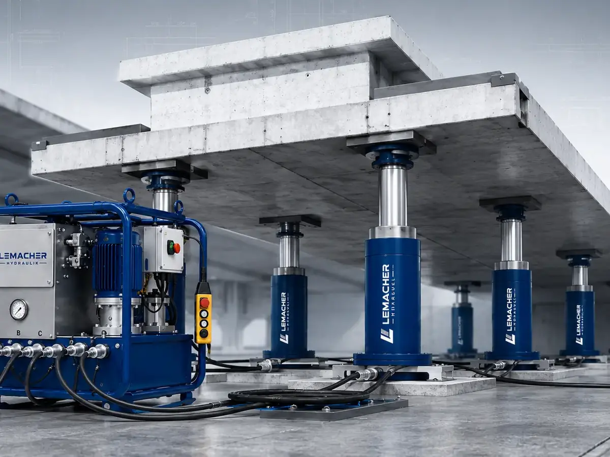 Synchronhubsysteme für Brückenhub und schwere Infrastrukturlasten